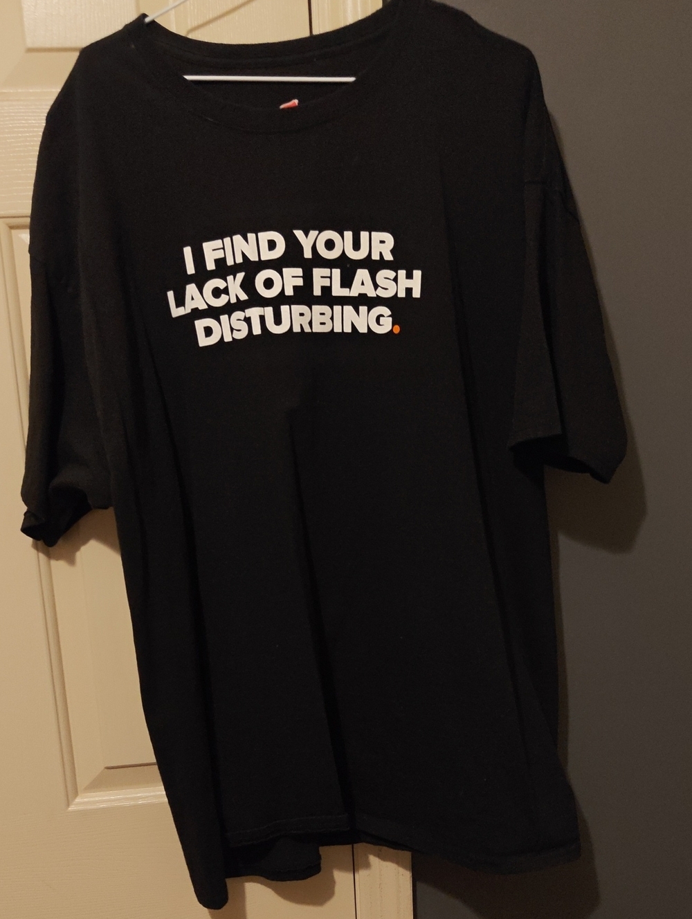 Black Graphic Tee - "I Find Your Lack Of Flash Disturbing"